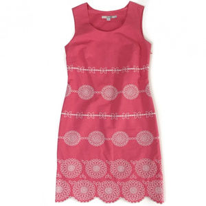 Boden Pink Embroidered Dress Size 6